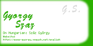 gyorgy szaz business card